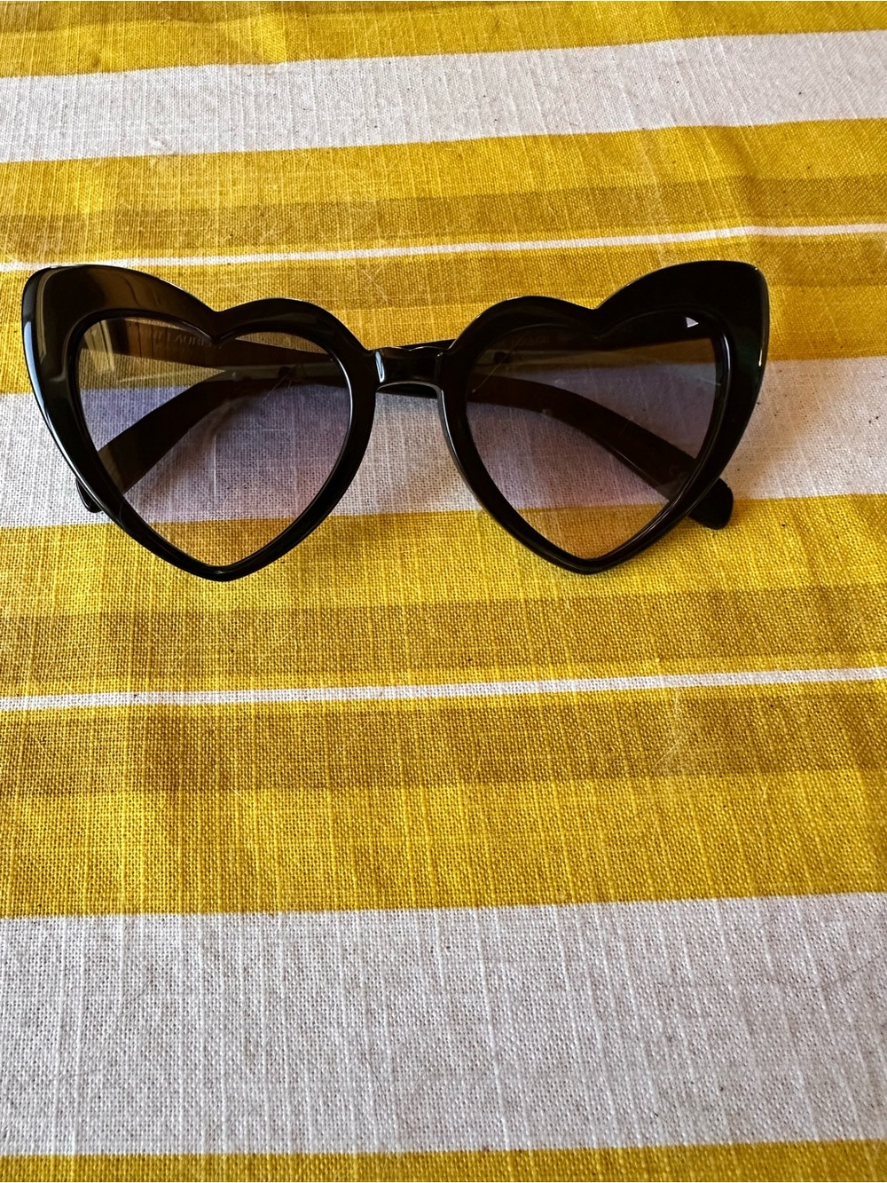 YSL Black Heart-Shaped Sunglasses